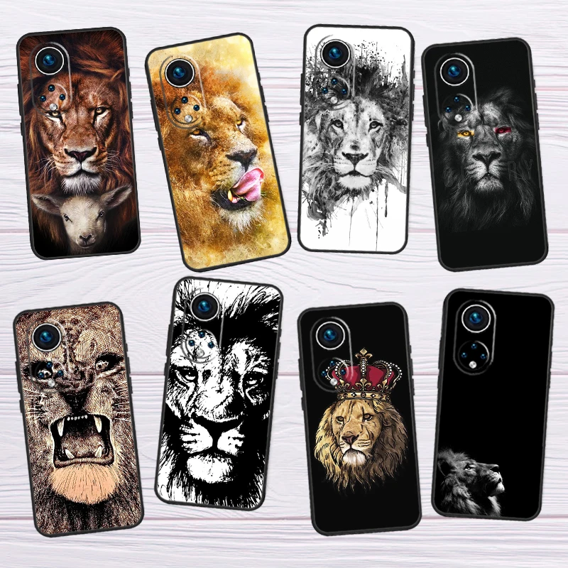 Ferocious Lion For Honor X8 X7 X9 a 50 70 90 Magic5 Lite Huawei P60 P40 P20 P30 Pro P Smart Nova 9 5T Case