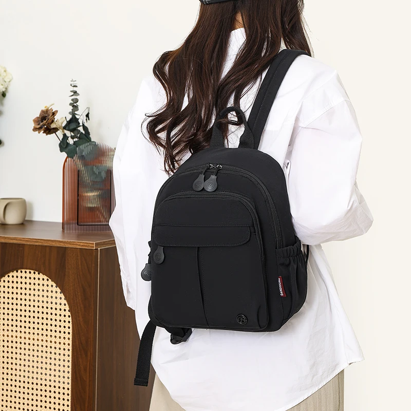 Women Fashion Convertible Backpack Hobo Satchel Bag Female Casual Solid Oxford Fabric Lightweight Travel Daypack School Bookbag