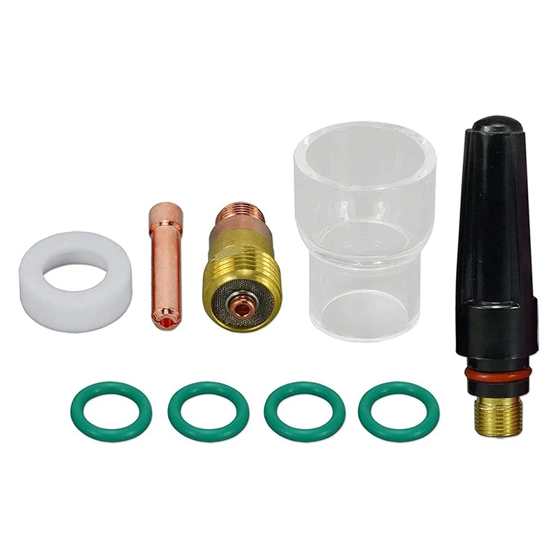 【Welding Accessories】 TIG Stubby Gas Lens Collet Body 17GL332 12 13/16inch TIG Gas Lens Insulator for SR 17 18 26 TIG Welding To