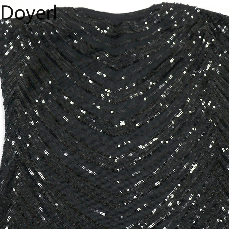 Doyerl Glitter Sequins Birthday Dress Woman Sleeveless Backless Strapless Slim Prom Night Club Party Mini Short Dresses Vestidos