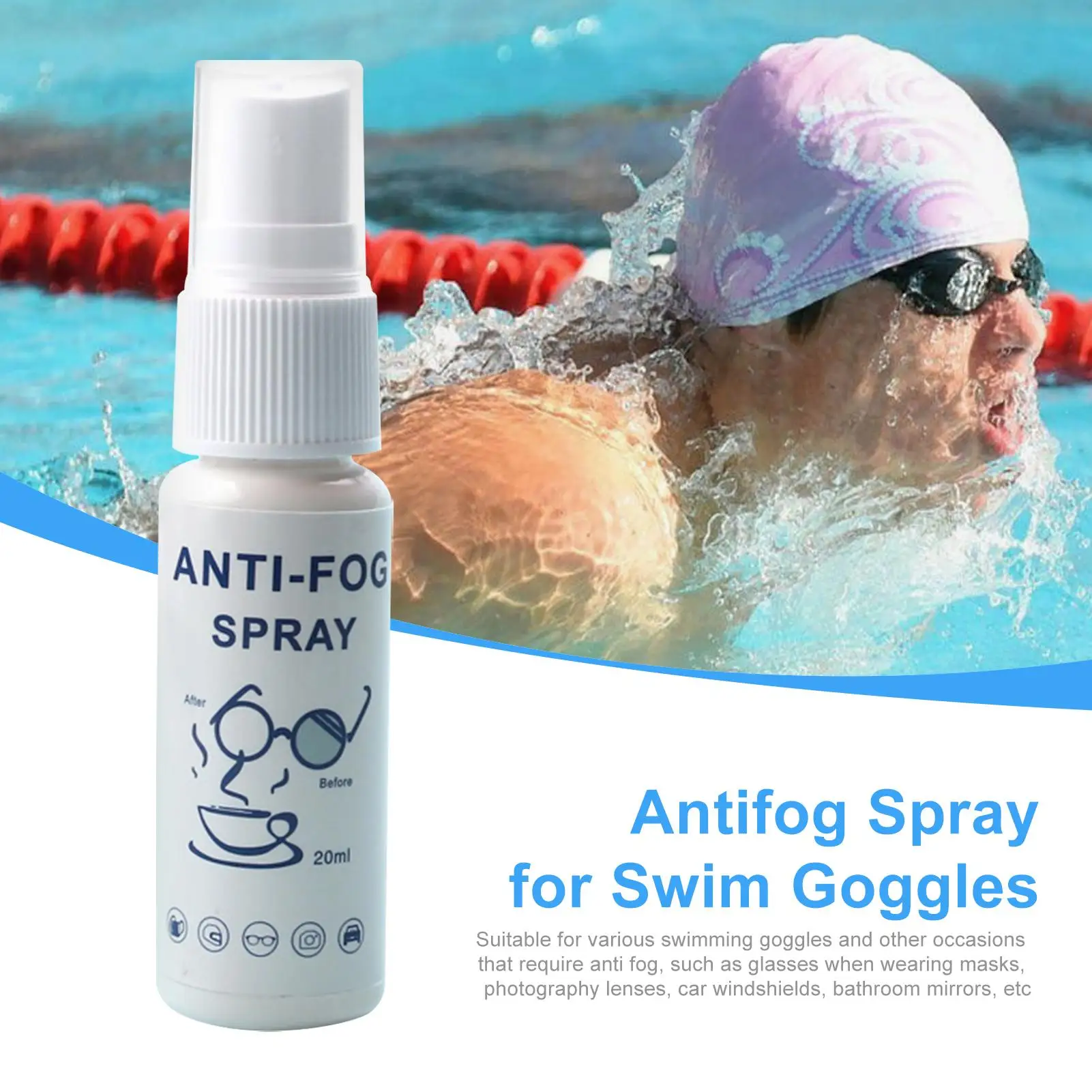 Anti Fog Spray for Glasses Windshield Defogger Eyeglass Lens Glass Cleaner Safety Eyeglass Defogger Mirror Coating Agent