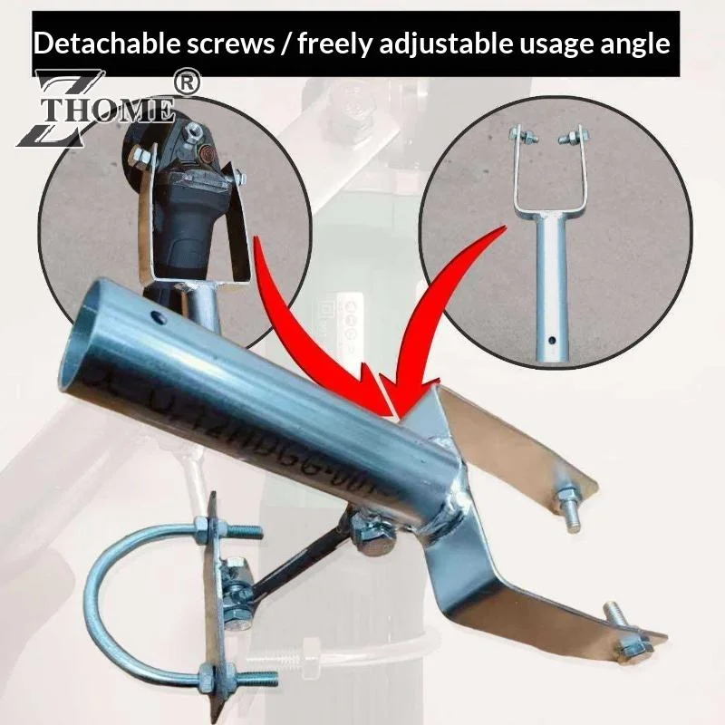 Angle Grinder Bracket With Modified Extension Rod For Standing Control, Adjustable 0-Degree Extension Handle 1PC