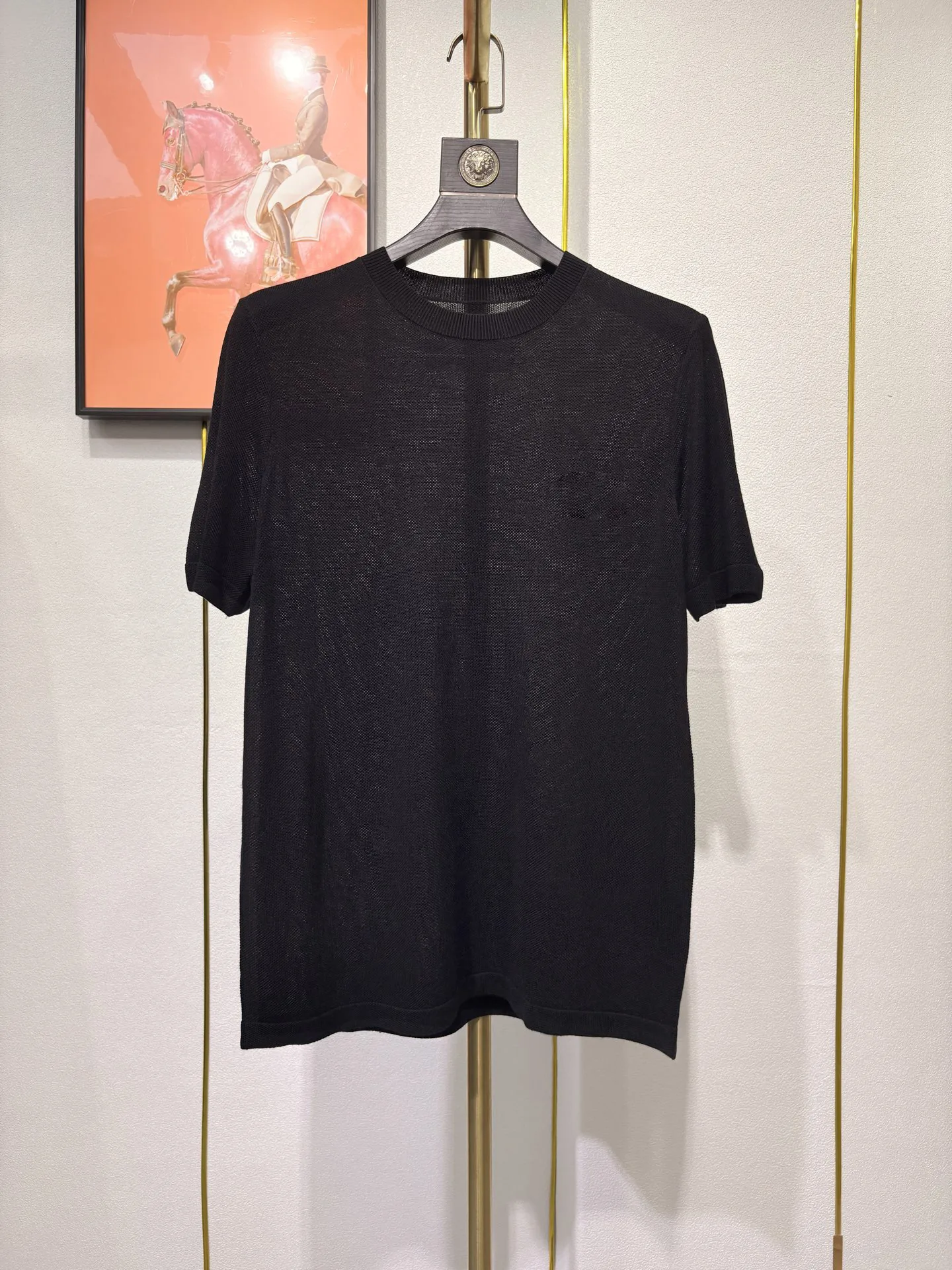 13 SIJITONGDA2025 new men's high-end mulberry silk lapel short-sleeved T-shirt size M-XXXL
