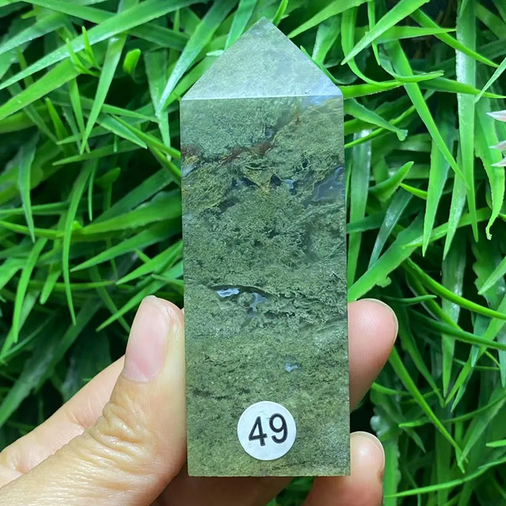 Natural quartz crystal water grass four sides hand polished magic wand point healing chakra home decor