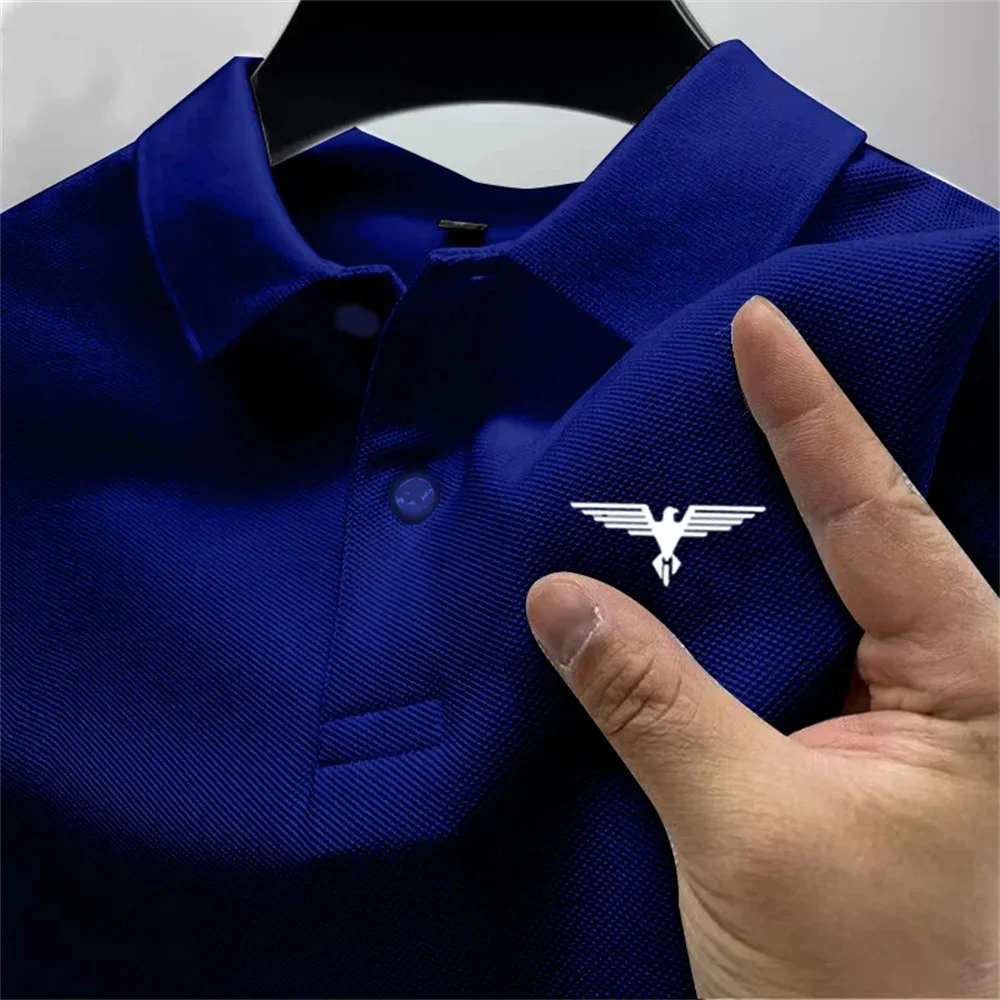 2024 New Men\'s Short sleeved Polo Shirt High end Fast drying Breathable Casual Fashion Business Sports Men\'s Clothing Summer