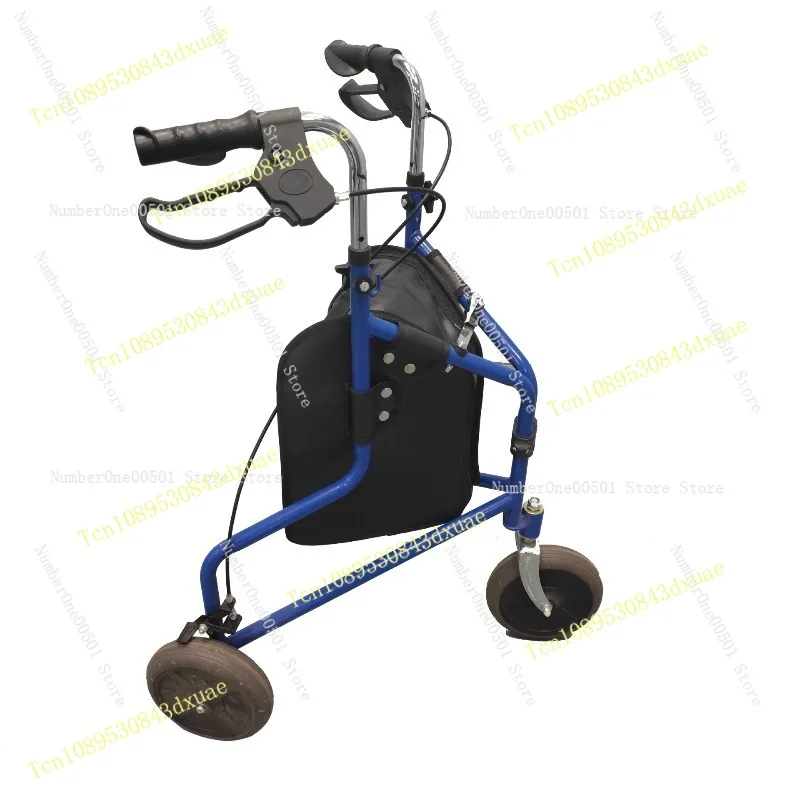 Senior Folding Trike Walker with Shopping Basket - Lightweight Mobility Aid & Assist Cart for Elderly