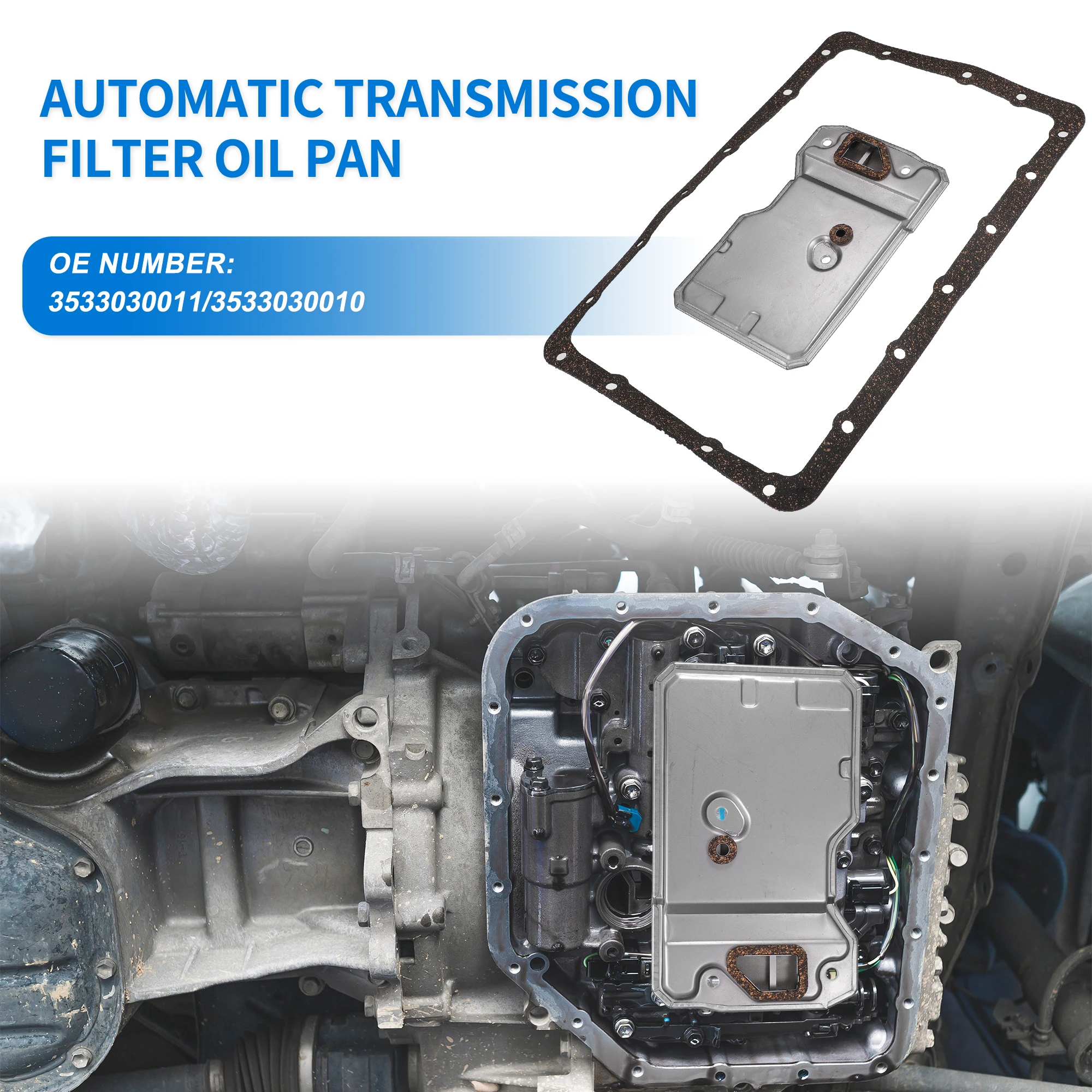 

UXCELL Car Transmission Filter Oil Pan Gasket Kit Fit for Toyota 4Runner No.3533030011