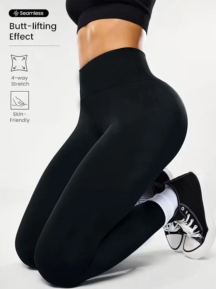 กางเกงเลกกิ้งโยคะเอวสูงสำหรับผู้หญิง แพ็คคู่ สีผสม ผ้าไหมน้ำแข็ง สัมผัสนุ่มเหมือนผิวเปลือย เหมาะสำหรับออกกำลังกาย พิลาทิส โยคะ ทรงสกินนี่ ซับเหงื่อ