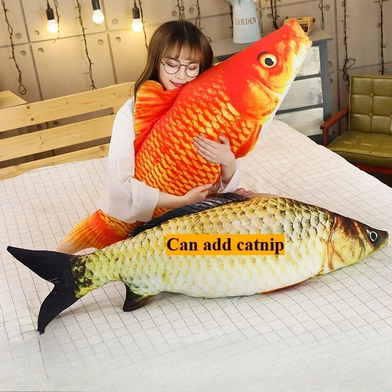 Simulated Cat Mint Fish Doll Pillow Plush Cat Toy Self Fun Relieve Boredom Grinding Teeth Stick Teasing Cat Pet Supplies