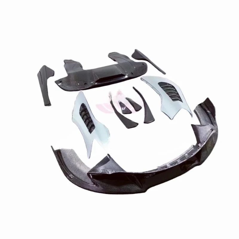 

Applicable For McLaren 720S high-quality carbon fiber V-style front bar edge side skirt rear diffuser vane body kit