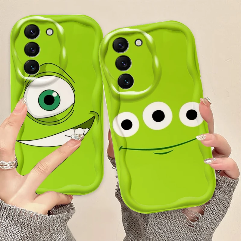 Cartoon Anime Three Eyes For Samsung S24 S23 S21 S20 Ultra Plus FE A73 A72 A71 A51 A31 A05S A05 A04 5G Wave Oil Cover