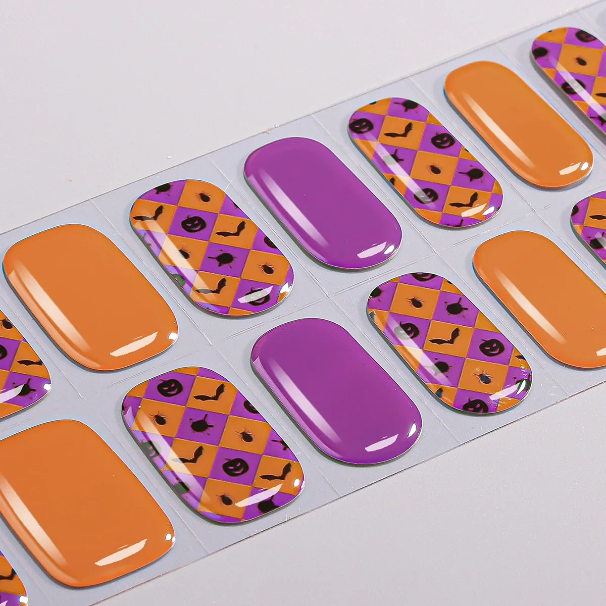 20枚入り ハロウィン セミキュアジェルネイルラップ フルカバー ゴシックジェルネイルステッカー 長持ちジェルマニキュア デカールデコレーション