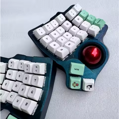 Charybdis MK1 4x6 Split Keyboard Kit Bluetooth Hot Plug Dual-modeZMK Key Changing Trackball Custom Left and Right Hand Keyboard