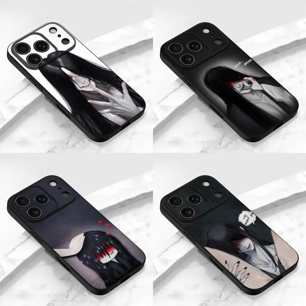 Чехол для телефона H-Homicipher Mr Crawling для iPhone 17,16,15,14,13,12,11,Pro,Max,Plus,E,Air,Mini Защитный черный чехол