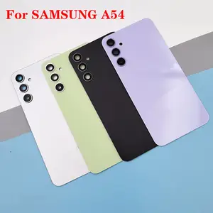 Bilashmart Back Glass Cover Samsung Galaxy A54 SM A546U Battery Case Rear Door Housing Lid Panel Shell Repair Parts +Camera Lens Glue