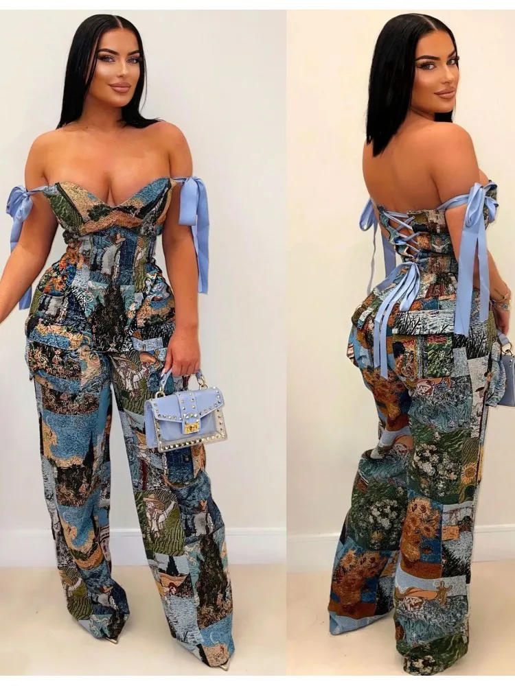 2 Piece Women Sets Dashiki African New Arrival Summer Autumn Matching Sets Two Pieces Sets Tops Pants Suits Outfits Clothing