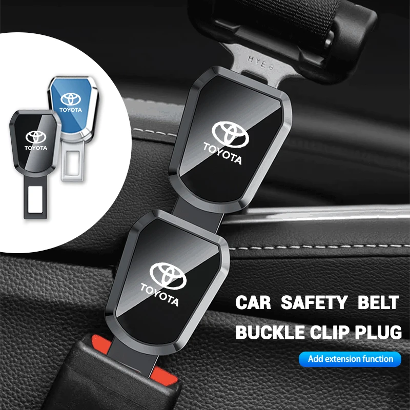 Enchufe de extensión para cinturón de seguridad de coche, hebilla de Clip de bloqueo de asiento de seguridad para Toyota Prado Aqua Hilux Rav4 Prius Yaris Hilux, accesorio de C-HR