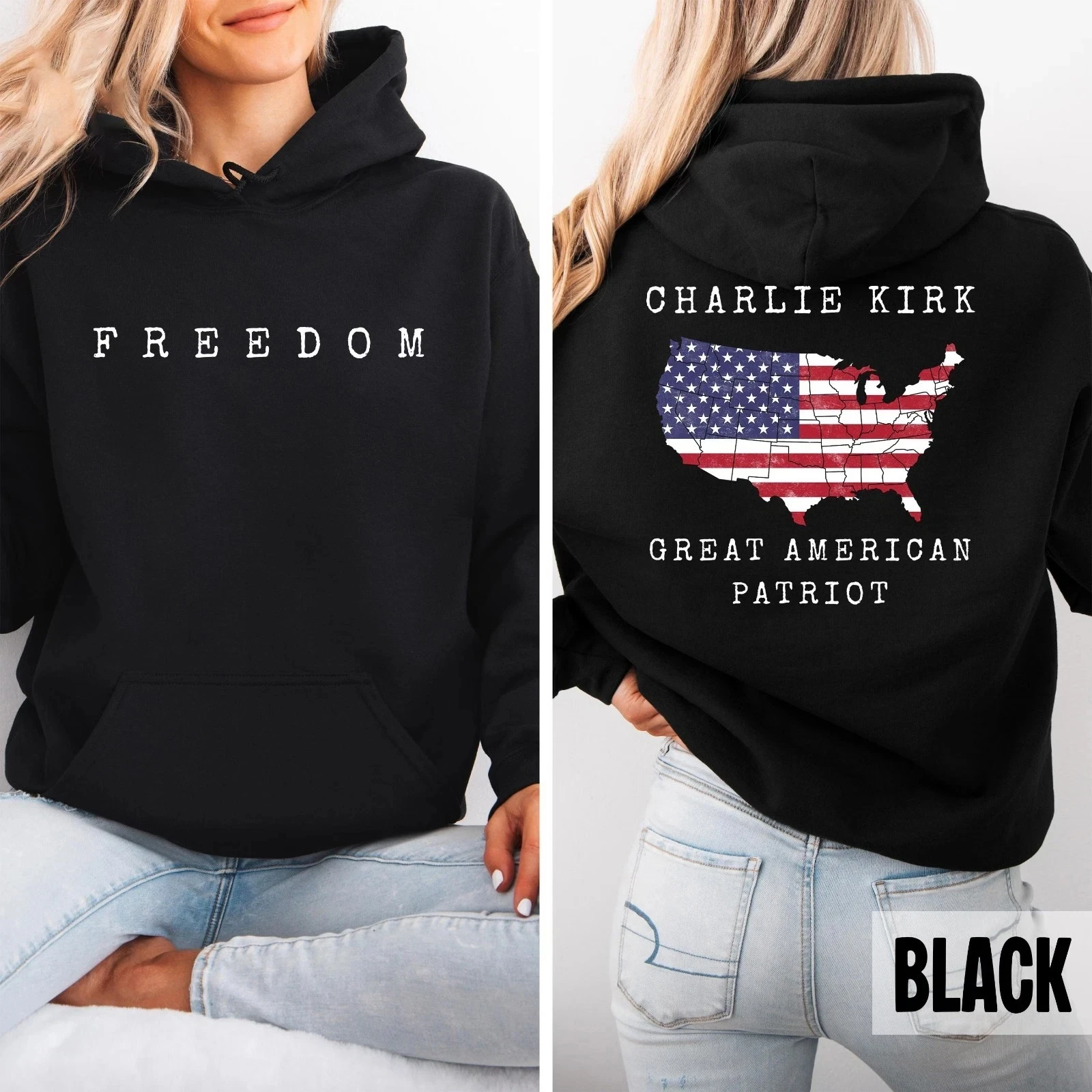 

Толстовка Charlie Kirk Turnning Point США, толстовки Charlie Kirk's Tribute, 2024, мужские и женские классические пуловеры с эффектами воспоминаний, толстовки