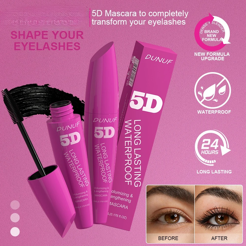 5D マスカラ 防水 速乾 ボリュームアップ 長さ出し カール出し 汚れ防止 終日着用 フレークフリー 水泳用 日常使用