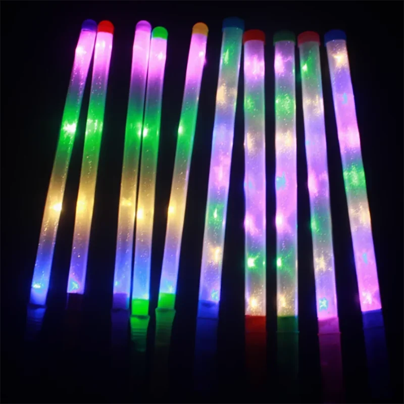 

Флуоресцентный семь цветов светодиодный пластиковый стержень концертный светящийся поддерживающий вспышку вечерние светящийся стержень Радужный стержень украшение