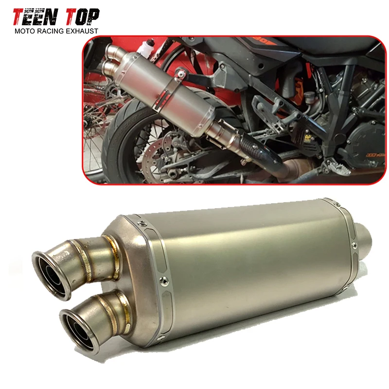 

51mm Modified Motorcycle Exhaust Tailpipe RC390 GW250 ER6N ZX6R Ninja250 Ninja400 Exhaust Muffler Sport Escape Moto Sielncieux