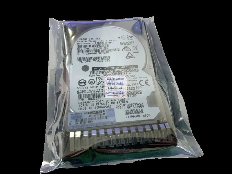 

Для жесткого диска HP 781516-B21 600 ГБ 10K 2,5 SAS EG0600JEHMA 781577