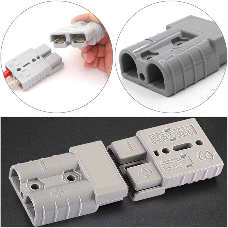 4Set 600V 50a Batterij Power Snelle Connector Terminal Kit Connect Plug Disconnect Lier Trailer Connect