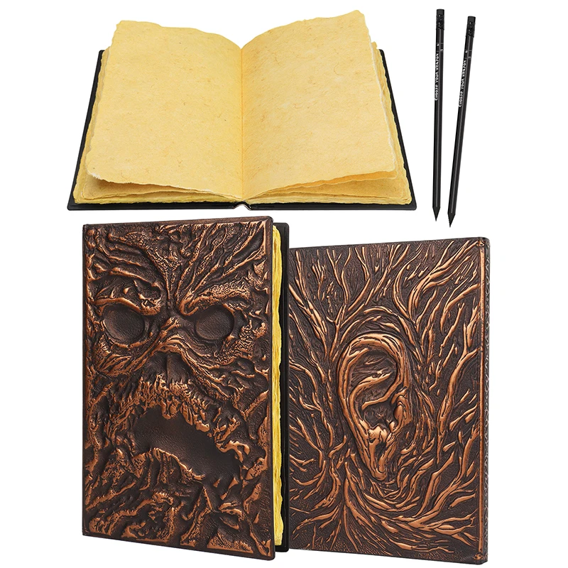 

Журнал ужасов Necronomicon — блокнот DND из искусственной кожи с 120 страницами выдержанной бумаги, обложка 3D Undead