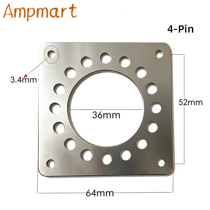 1PC Tube Socket Shockproof Plate 64*64mm 4Pins 8Pins 9Pins Vacuum Valve Mount Board HIFI Amplifier DIY