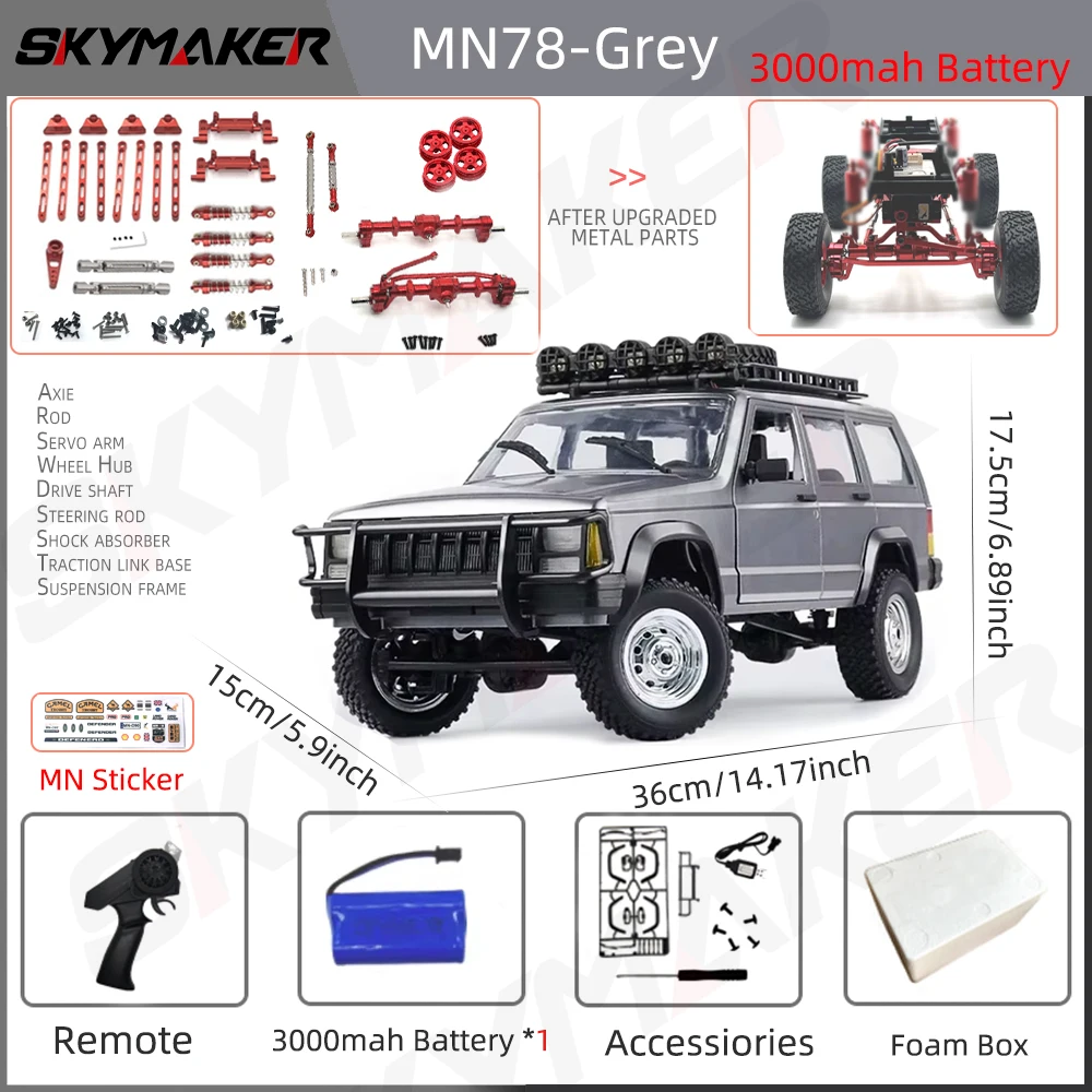 MN78 1:12 Full Scale MN Model RTR Version RC Car 2.4G 4WD 280