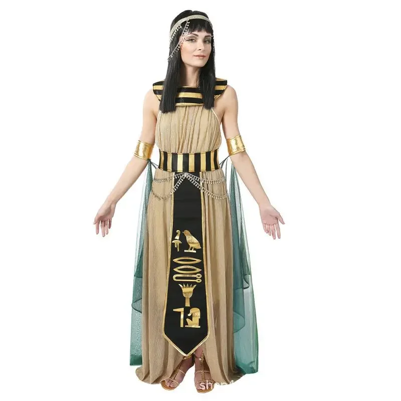 أزياء الفرعون المصري القديم للزوجين الآلهة اليونانية الملكة أزياء الهالوين التأثيرية للاستخدام الخاص ملابس عصرية جديدة