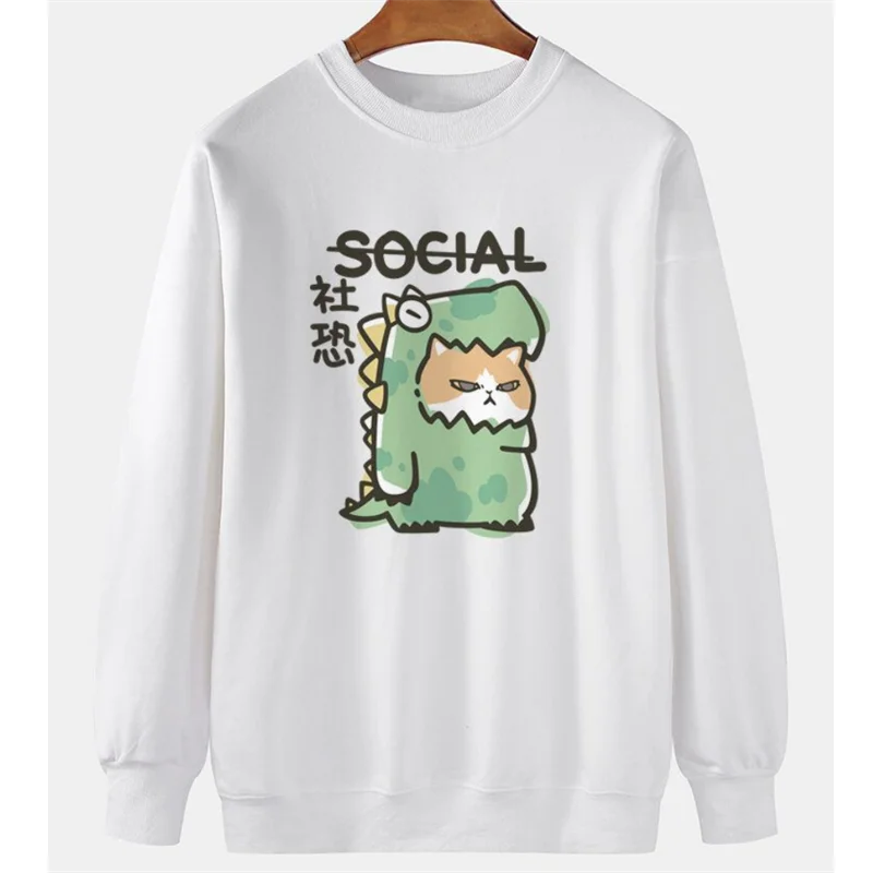 Cute Cats Pattern Sweatshirt Spring Autumn Fashion Casual Long Sleeve Men Women 3D Printed Hoodies Loose Harajuku Pullovers Tops