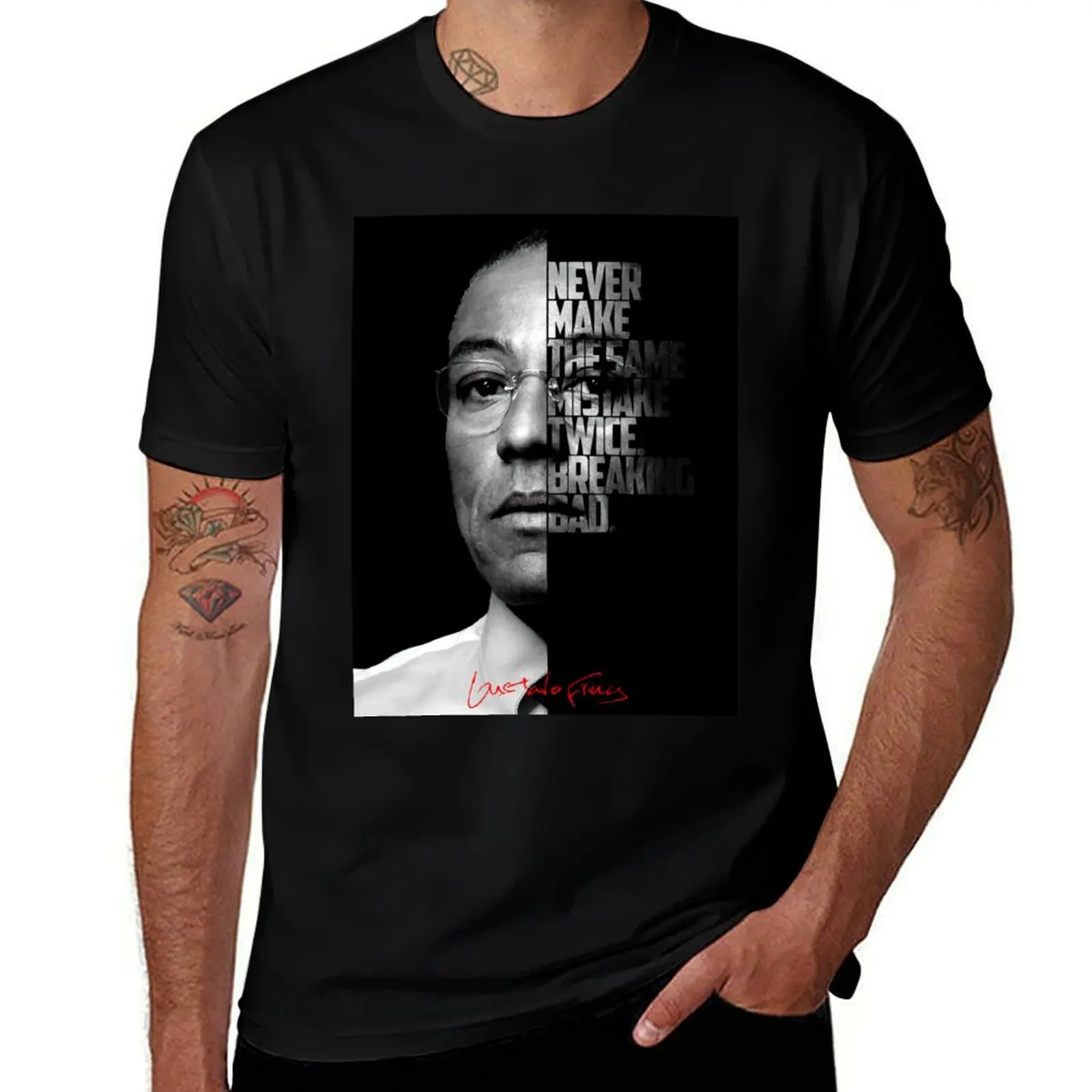 Black and white Gus Fring, Breaking Bad, Better Call Saul quote. T-Shirt Casual Loose Fit Summer Tee Shirt T-Shirt