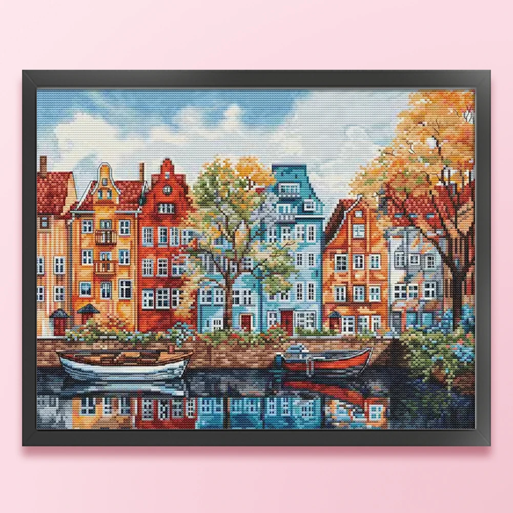 

Hut Printed Cross Stitch Kit 55x45cm DIY 11CT Thread Art Needlework Home Decor