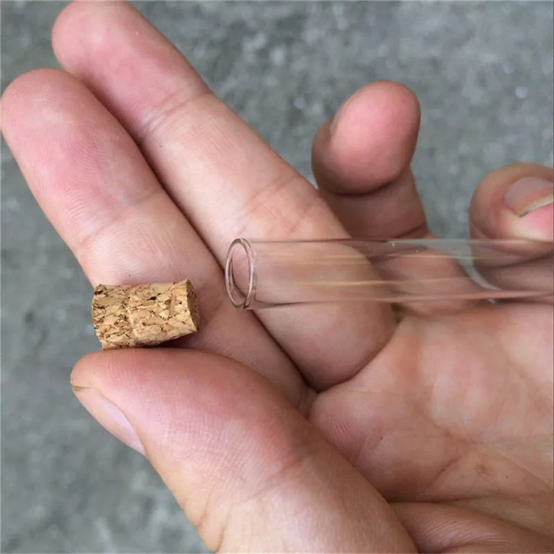 200pcs 10x75mm Transparent Glass Test Tubes With Corks 4ML Party Candy Glass Vials Bottle Bath salt vials Wedding Gift Tube