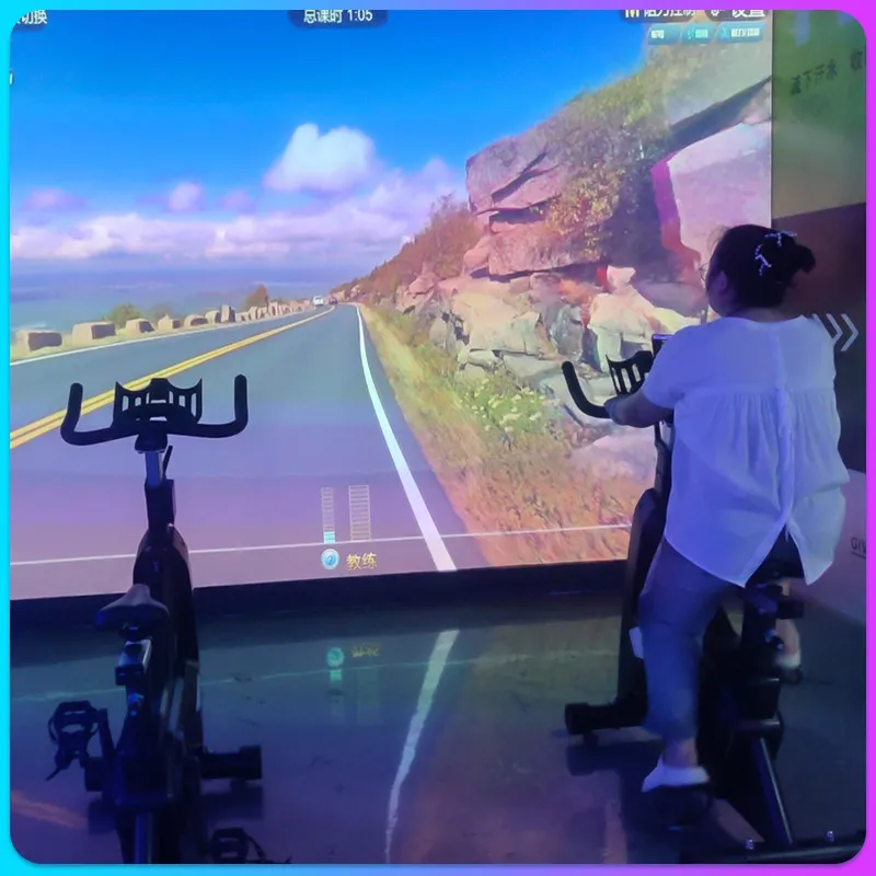 Multiplayer Projection Interactive Fitness Spinning Bike Indoor Digital Competitive Cycling Entertainment Equipment