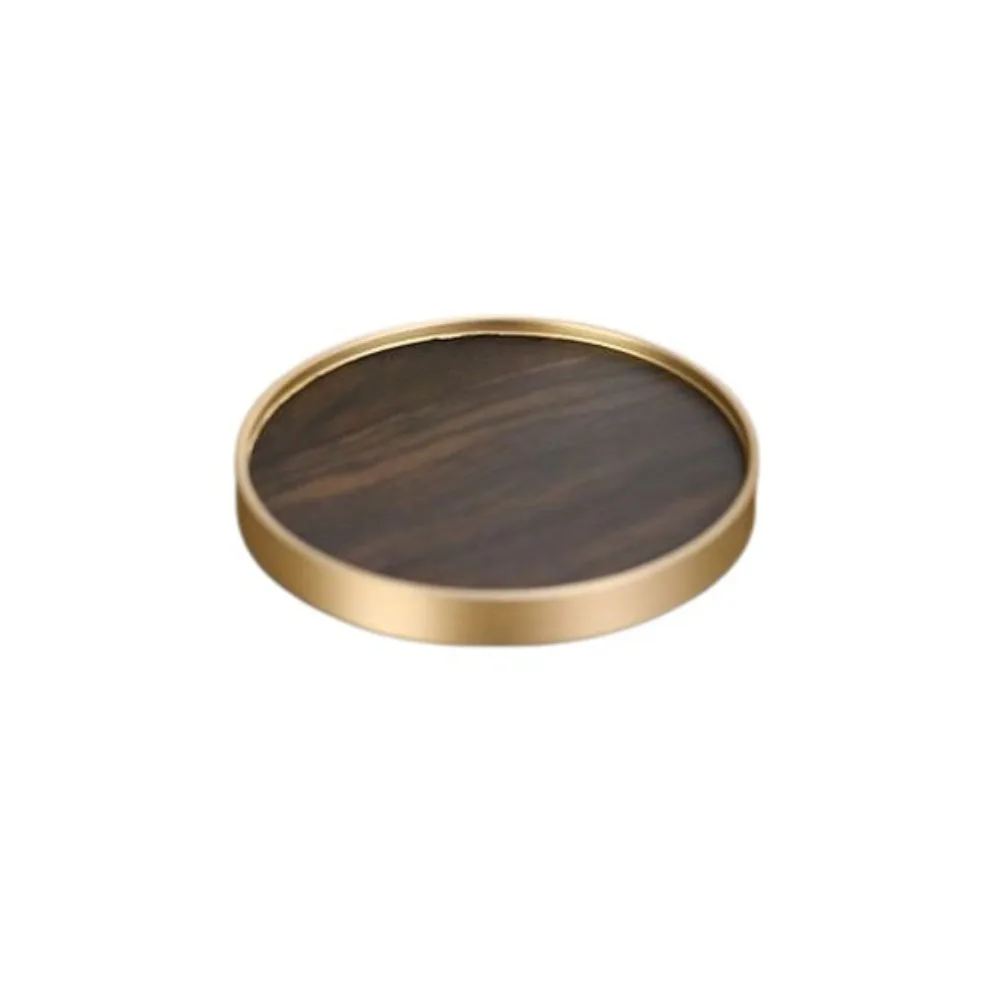 

Подставка для чашек из массива эбенового дерева, термостойкая, нескользящая, с латунными элементами, круглая, для дома