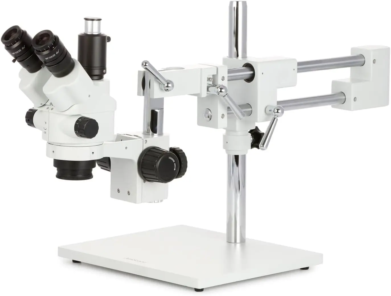 Focal Stereo Lockable Zoom Microscope on Dual Arm Boom Stand