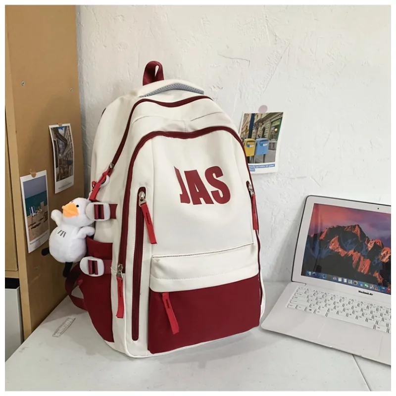 2024 New School Bag Fashionable and Lightweight  High Quality Portable Shoulder Bag Canvas Zipper Parcel Hot Selling Letters