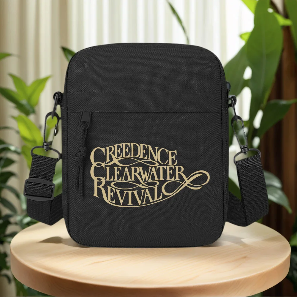 Creedence Clearwater Revival text logo Men Crossbody Bag Single Shoulder Women Cartoon Anime Film Printing Design Unisex