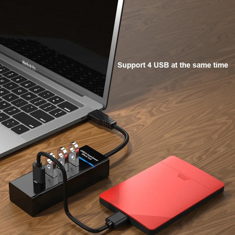 4 Port USB HUB 3.0 Mini USB Spliter Hub charger Adapter High Speed Hub USB 3.0 Adapter For PC Computer Accessories