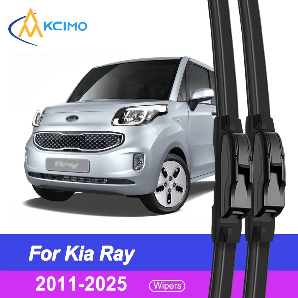 

For Kia Ray 2011-2025 Front Windshield Wiper Blades 2pcs Quiet Rain Windscreen Window Accessories
