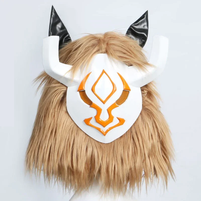 Hot Game Genshin Impact Hilichurl Cosplay Costume Halloween Anime Cute Monster Cosplay Costume Props Jewelry Including Mask PA77