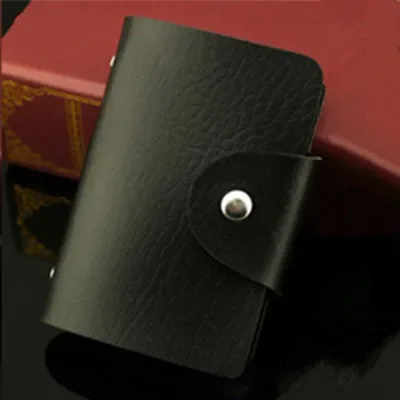 3pcs/lot PU Leather Holder 12 Card-Bit Pickup Women Men Business Credit Bag Card Double-sided Solid Hasp Unisex Card Package