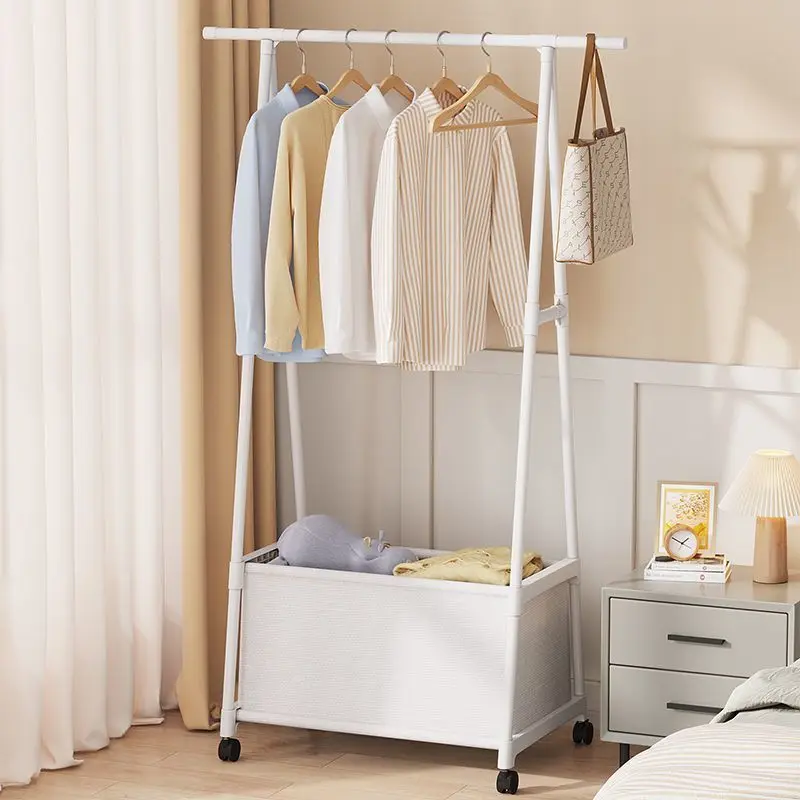 

Clothes Rack Removable Metal Stand Floor Hanger Storage Clothes Rack with Wheel Storage Shelf Wardrobe Clothes Holder Shelves