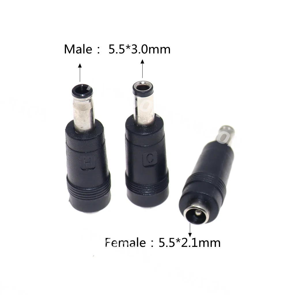 5Pcs DC 5.5*2.1mm Female to 5.5*3.0mm Male Converter Power Plug Charger Adapter for Samsung Laptop Adapter DC Output Jack