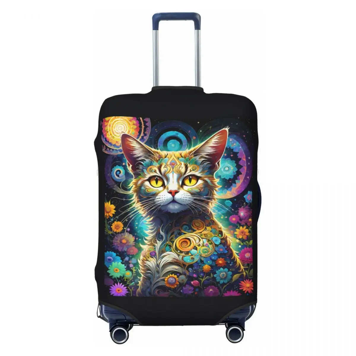 Cosmic Cat Suitcase Cover Animals Cruise Trip Holiday Useful Luggage Accesories Protection