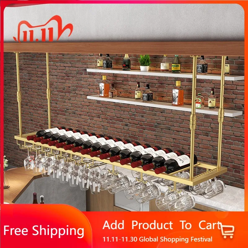 

Standing Metal Bar Cabinet Wine Rack Storage Display Bar Cabinet Wine Rack Drinks Wall Display Botellero Vino Drinks Furnitures