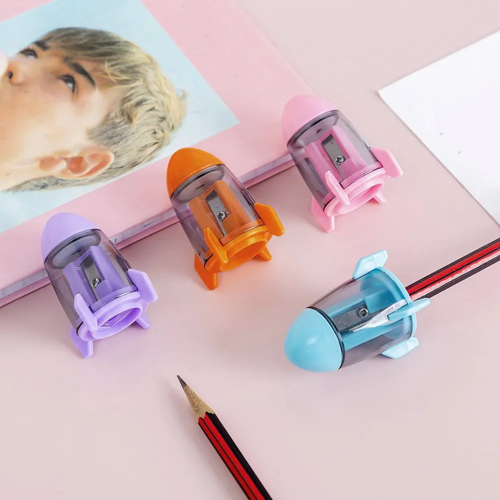 

12Pcs Rocket Design Pencil Sharpener Premium Material Long-Lasting Efficient Hand Sharpener for Students School Office Home