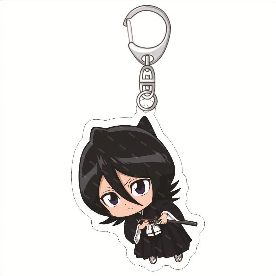 55MM Anime BLEACH‌ Figure Kurosaki Ichigo Uryuu Kuchiki Rukia Inoue Orihime Sado Yasutora Sousuke Acrylic Key Chain Cute Gifts view 5